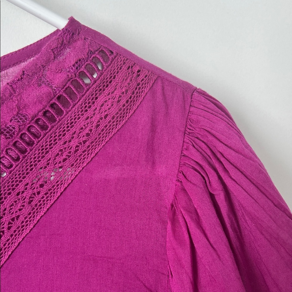 FARM rio for Anthropology Cotton Magenta Top Size Small - Picture 12 of 13